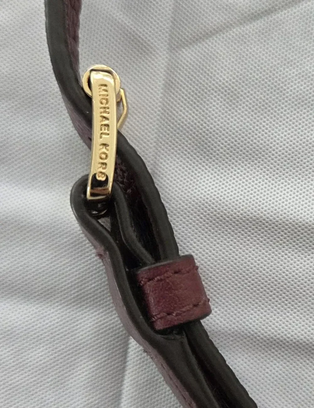 Michael Kors‎ Hamilton Lock Satchel Burgundy Leather Shoulder Crossbody Bag